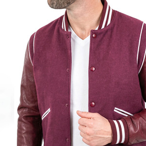 Chaqueta Varsity Americana Casual de la Mejor Calidad para Hombre 2025, con Bordado de Letras Cortas, Estilo Invernal, Tejido Grueso y Ecológico - Product Image 3