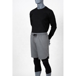 Shorts Awrah 2026 pour hommes, couleur unie, séchage rapide, avec cordon de serrage, taille mi-haute, décontractés, sportifs, en Spandex et Polyester - Product Image 2