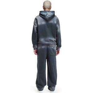 Survêtements personnalisés de haute qualité au design tendance, effet délavé, 100 % coton, à capuche, imprimés, style vintage, ensembles unisexes - Product Image 2