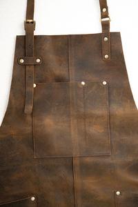 Genuine Leather Apron Padded Straps Smell Proof Foldable Professional Ergonomic Design Multi-Function Lightweight for Heavy Duty - Product Image 4