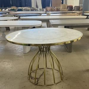 furniture style living room <b>round</b> modern Silver metal legs Modern Metal Side <b>Table</b> - Product Image 4