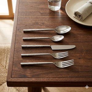 Luxury Full Stainless Steel Cutlery Set <b>Mirror</b> Polished & <b>White</b> MOP Handle Dinnerware Set of 4 Pcs Home Kitchen Hotel Party Use - Product Image 3