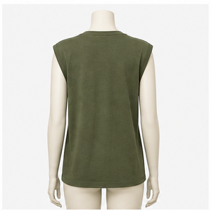 เสื้อยืดแขนสั้นผ้าฝ้ายทรงหลวมสำหรับผู้หญิง - Product Image 2