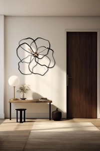 Decorative Flower <b>Wall</b> <b>Clock</b> Unique Floral <b>Design</b> <b>Clock</b> <b>Wall</b> Display Perfect for Living Room Bedroom and Hall From India - Product Image 6