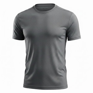 T-shirt en polyester respirant tricoté de haute qualité, style décontracté, pour les séances d'entraînement physique des hommes - Product Image 1