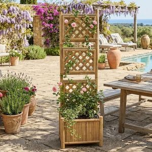 Pot de plante en bambou écologique tendance, fait main, pas cher, pour la décoration intérieure et extérieure de la maison et du jardin - Product Image 1