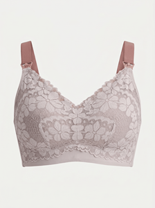 Bmama Plus Size Lace Nursing <b>Bra</b> Wireless Breastfeeding Maternity <b>Bra</b> Front <b>Open</b> Full Cup C E Cup - Product Image 6
