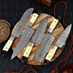 Ensemble de couteaux de chef en acier inoxydable à manche en bois multifonction écologique, 6 pièces, vente chaude - Product Image 3