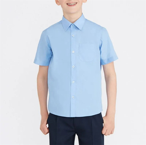 Chemise d'uniforme scolaire pour garçons, design personnalisé, manches courtes, tissu polyviscose - Product Image 6