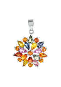 Colgante de Zafiros Múltiples en Plata de Ley 92.5 KLSP-50188 - Product Image 4