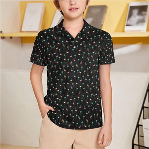 เสื้อโปโลกอล์ฟสำหรับเด็กผู้ชาย ดีไซน์เรียบง่าย เสื้อกีฬาคอปกแบบยืดหยุ่น ชุดกอล์ฟสำหรับเด็กวัยรุ่น วัสดุระบายอากาศได้ดี - Product Image 6