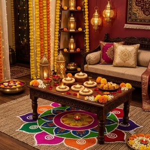 Handmade Metal Eco-Friendly <b>Tealight</b> <b>Candle</b> Holder Set Luxury Festive Table Centerpiece Diya Diwali Indian Weddings Home - Product Image 5
