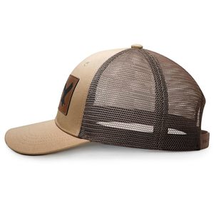 Gorra de Béisbol Personalizada con Parche de Cuero, Gorra Trucker con Cierre a Presión, Venta al Por Mayor OEM - Product Image 3