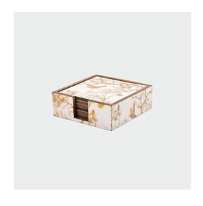 Lot de sous-verres carrés en bois de style classique avec motif floral, design oriental, pour la table – Fournisseur d'usine - Product Image 2