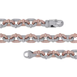 RB Gems Men's Elegant Luxury Hip Hop Fine Charm <b>Bracelet</b> Collection 14K <b>Gold</b> GIA Certified Bezel Set Baguette Diamonds Comes - Product Image 5