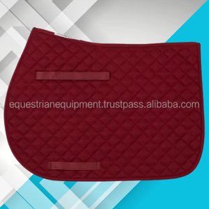 แผ่นรองอานม้าแบบดีลักซ์ สีดำ ทรงแปดเหลี่ยม พิมพ์ลายแบบซับลิเมชั่น สำหรับเจ้าของม้า บุด้วยผ้าฟลีซนุ่มสบาย ผสมโพลีคอตตอน ปรับขนาดได้ - Product Image 2