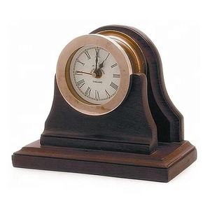 Reloj de mesa antiguo de latón náutico con brújula, suministros de reloj antiguo, artículo de regalo, reloj de escritorio elegante pulido plateado, barato - Product Image 4