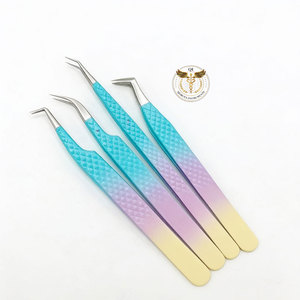 Pinzas de Precisión para Extensión de Pestañas, de Acero Inoxidable de Grado Quirúrgico, Agarre Fuerte y Duradero, 45 Grados - Product Image 4