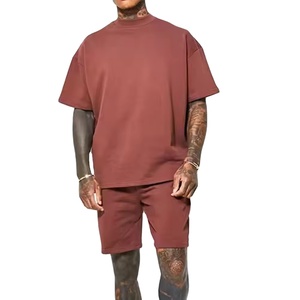 เสื้อยืดแขนสั้นผ้าทนทานใส่สบายเหมาะสำหรับผู้ชาย ราคาไม่แพง ทันสมัย พร้อมกางเกงขาสั้นผู้ชายเนื้อนุ่มเป็นชุด - Product Image 3
