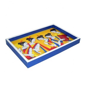 Plateau de service en bois de haute qualité avec conception de corde Top Standard cadeau de vacances de Noël pour la décoration intérieure Art dernière conception - Product Image 3