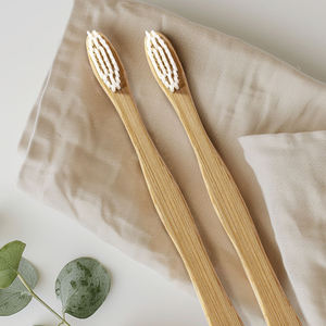 Eco Friendly Biodegradable Custom Logo Easy Clean Teeth Cleaning Adult Bamboo Wood Toothbrush Stand Customized Shape for Hotel - Product Image 6