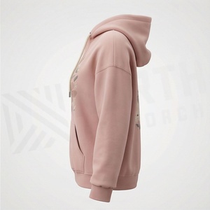 Sweat à capuche oversize tendance pour femme, anti-plis, en polaire, manches longues, pour l'hiver et l'automne - Product Image 3
