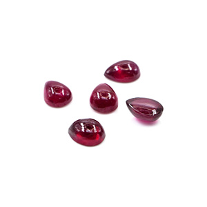 Rubíes naturales de Bangkok calibrados en forma de pera de 5x7 mm, rubíes naturales sueltos en forma de cabujón para la fabricación de joyas, listos para usar. - Product Image 3
