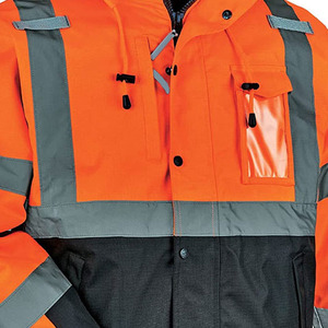 Custom Made Winter Breathable Outdoor Work Protective Safety <b>Jacket</b> for Construction <b>Workers</b> Front Hooded Thick for Online Sale - Product Image 6
