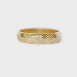 Men's Wide <b>Cross</b> Hatch Wedding Band 5mm Wide Modern Minimalist Luxury Textured Full Eternity <b>Rings</b> Jewelry Custom 14K Solid Gold - Product Image 1