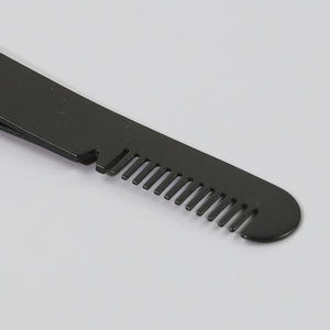 Pinzas para Cejas UBI de Acero Inoxidable Hechas a Mano con Peine Integrado, Punta Inclinada, Duraderas, Reutilizables, Diseño Moderno, para un Acabado Preciso y a la Moda - Product Image 2