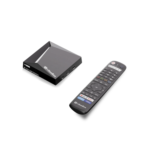 Genuine Vseebox V6 Pro Android 14 Octa Core 8K Smart TV Box Black No Monthly Fee Fast Shipping Ready
