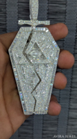 Pendentif Avira Jewels Premium Hip Hop Moissanite pour Hommes et Femmes, Certifié GRA, en Argent Massif 925 Plaqué Or, Sans Nickel