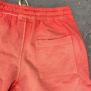 Pantalones Cortos Deportivos Personalizados para Hombre, Estilo Vintage, Lavado Ácido, con Cordón Ajustable, de Felpa Francesa, con Diseño Sólido, Estilo Casual - Product Image 3