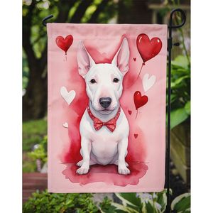 Bull Terrier วันวาเลนไทน์หลากสีธงตกแต่งสวนกล่องจดหมายแบนเนอร์สำหรับลานสนามหญ้างานศิลปะสำหรับดอกไม้ - Product Image 3