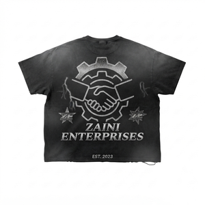 T-shirt pour homme en coton premium 230 GSM, écologique, surdimensionné, imprimé en sérigraphie, anti-rétrécissement, marque privée - Product Image 2