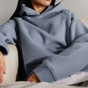 Sweat-shirts à capuche raglan pour filles, manches longues, 100% coton, style décontracté, coupe ample avec poches kangourou, pour l'hiver. - Product Image 2