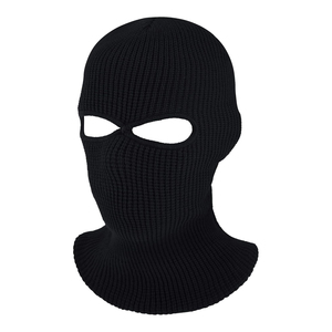 Cagoule unisexe noire personnalisée à 1 trou pour homme, chaude, pour l'extérieur, bon marché, tricotée, masque de ski - Product Image 1