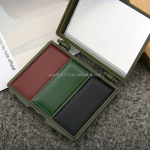Camo Cream Woodland <span class=keywords><strong>Camouflage</strong></span> Green Face Paint Set <span class=keywords><strong>Kit</strong></span> de <span class=keywords><strong>peinture</strong></span> corporelle lavable pour la chasse à Halloween et rester caché - Product Image 5