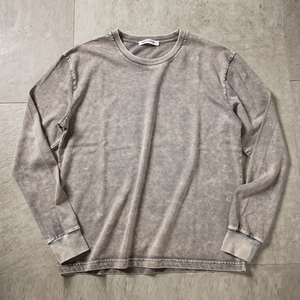 Men's Long Sleeve Dyed Washed Tee 100% Cotton Stonewashed T-Shirt Men Street Fashion Style Acid Wash <b>TShirts</b> Men - Product Image 3