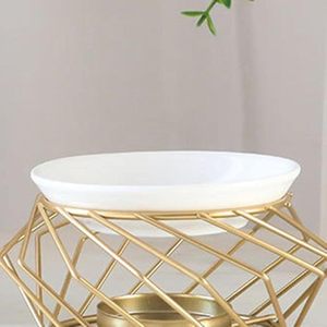 Brûleur d'huiles essentielles en fer forgé, chauffe-parfum et support pour bougie chauffe-plat pour la décoration intérieure, diffuseur de cire fondue et d'aromathérapie, parfum décoratif - Product Image 4