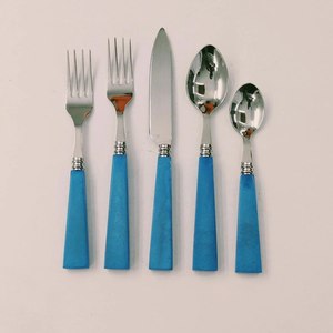 Latest Design Stainless Steel Flatware <b>set</b> <b>For</b> Kitchen Home Use Cutlery <b>set</b> Steel Tableware Decor With Resin Handle <b>Set</b> Used - Product Image 1