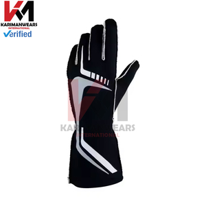 Guantes de Carreras de Automovilismo de Primera Calidad, de Cuero de Gamuza, Resistentes al Fuego, Guantes Profesionales de Karting, Servicio OEM - Product Image 6