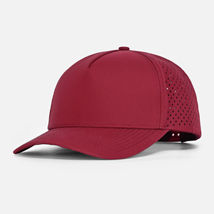 Casquette de sport respirante à sangle réglable, fabrication en gros, personnalisable, en mélange coton-polyester, visière incurvée - Product Image 3