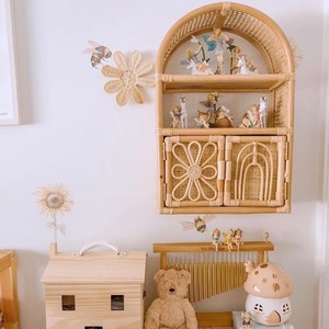 Meilleur fournisseur d'étagères en rotin naturel pour livres à domicile, étagère à livres avec porte, armoire, prix compétitif - Product Image 2