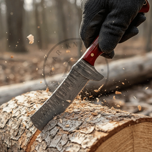 มีดคัตเตอร์ทรงบูลคัสตอม ด้ามเรซิ่นอีพ็อกซี่ มีดเหล็กดามัสกัสแบบฟูลแทงสำหรับกิจกรรมกลางแจ้ง พร้อมปลอกหนังสลักโลโก้ตามสั่ง รับผลิตแบบ OEM - Product Image 4