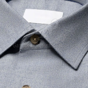 T-shirt en flanelle tricotée unie pour homme – Matière douce brossée, écologique, respirante et confortable pour un port quotidien – Coupe ajustée - Product Image 3