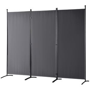 Divisorio in Tessuto da 1,85 m, Paravento Pieghevole a 3 Pannelli per Ufficio o Camera da Letto, Separatore 3-in-1 - Product Image 1