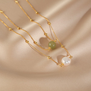 Collar con Colgante de Perla de Agua Dulce Barroca, Diseño Femenino Único, Cadena de Clavícula de Alta Gama para Suéteres - Product Image 1