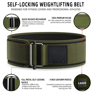 Custom Adjustable <b>EVA</b> Nylon Gym Belt High Quality Powerlifting Lifting Belt Breathable Weightlifting Equipment Weight - Product Image 3