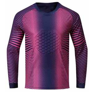 Camiseta de Fútbol de Manga Larga para Hombre, Cuello Redondo, Rayas Sublimadas, Poliéster que Absorbe la Humedad, Ropa Deportiva, Manga Completa, Ajuste para Adultos - Product Image 2